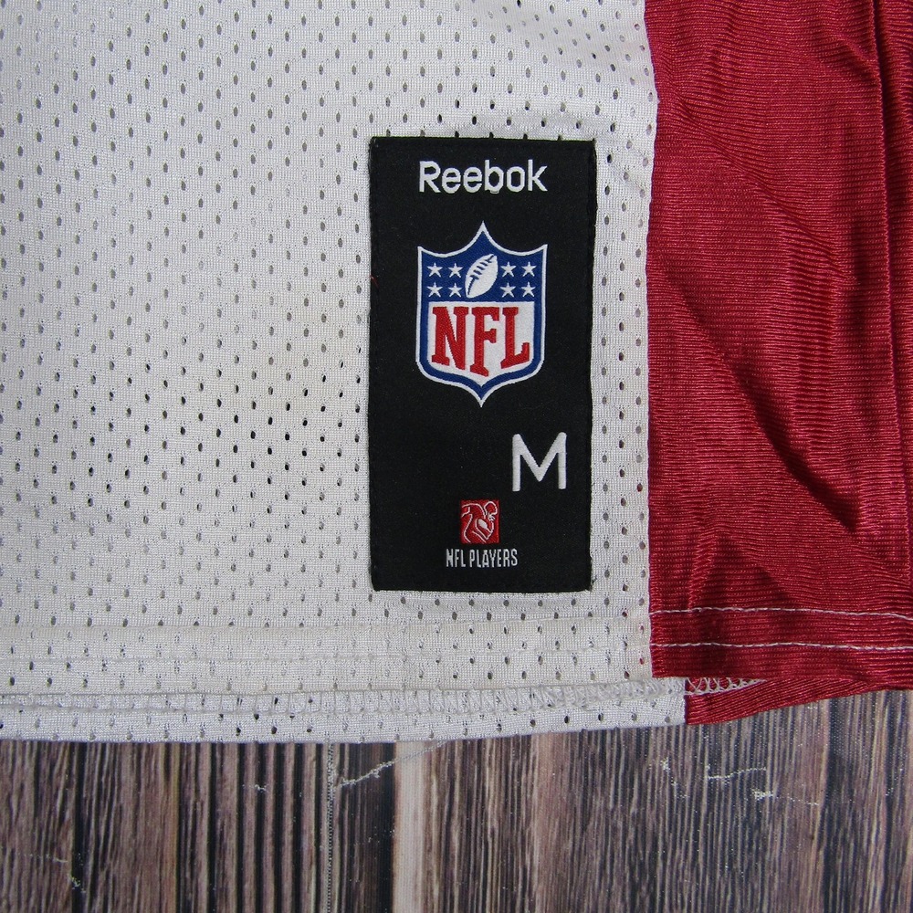 Arizona Cardinals Jersey‎ Mens Medium Red White NFL Football Reebok Fitzgerald - Picture 2 of 5